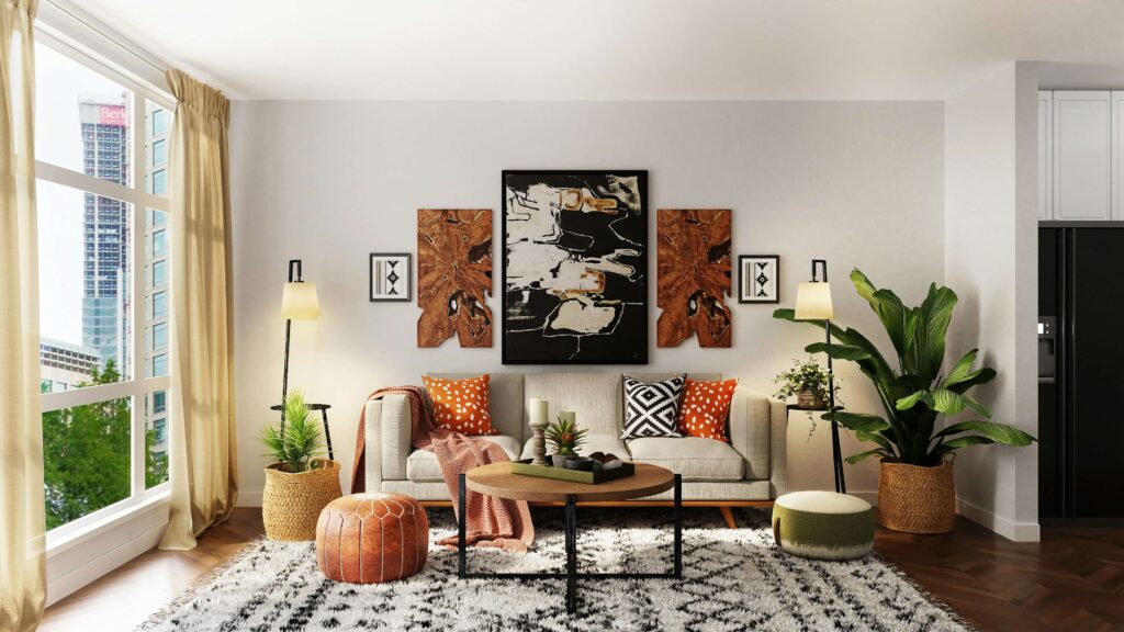 midcentury modern home decor living room