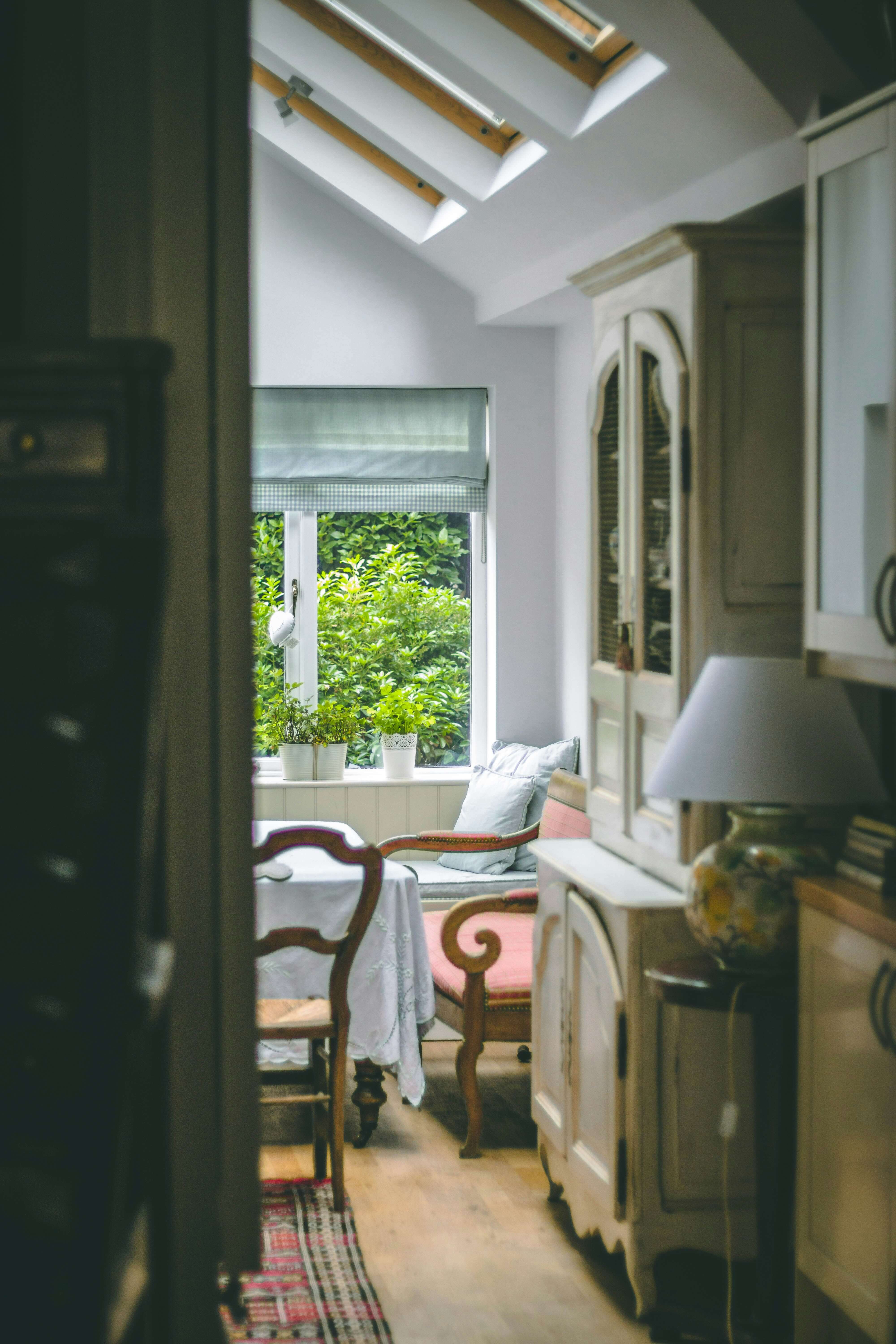 vintage interior with green furnitures