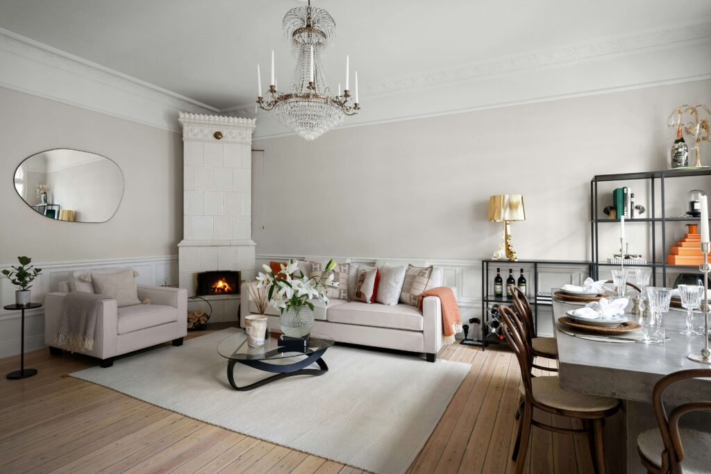 transitional interior design style living room