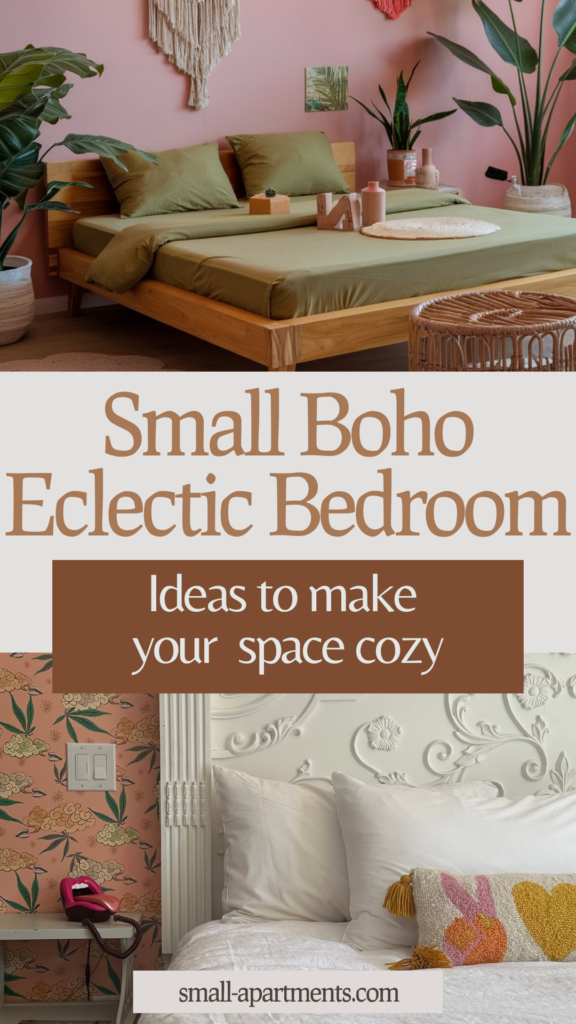 Headline eclectic boho bedroom ideas with two different bedroom and pink walls 