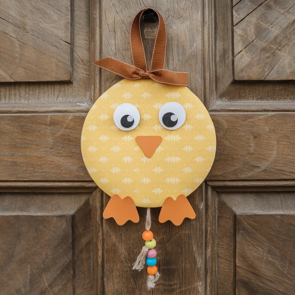 door ornament shaped as a chicken